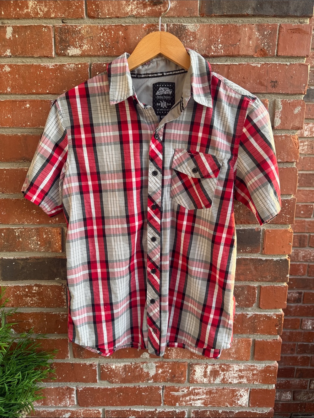 Hart and Huntington Plaid Button Up Shirt